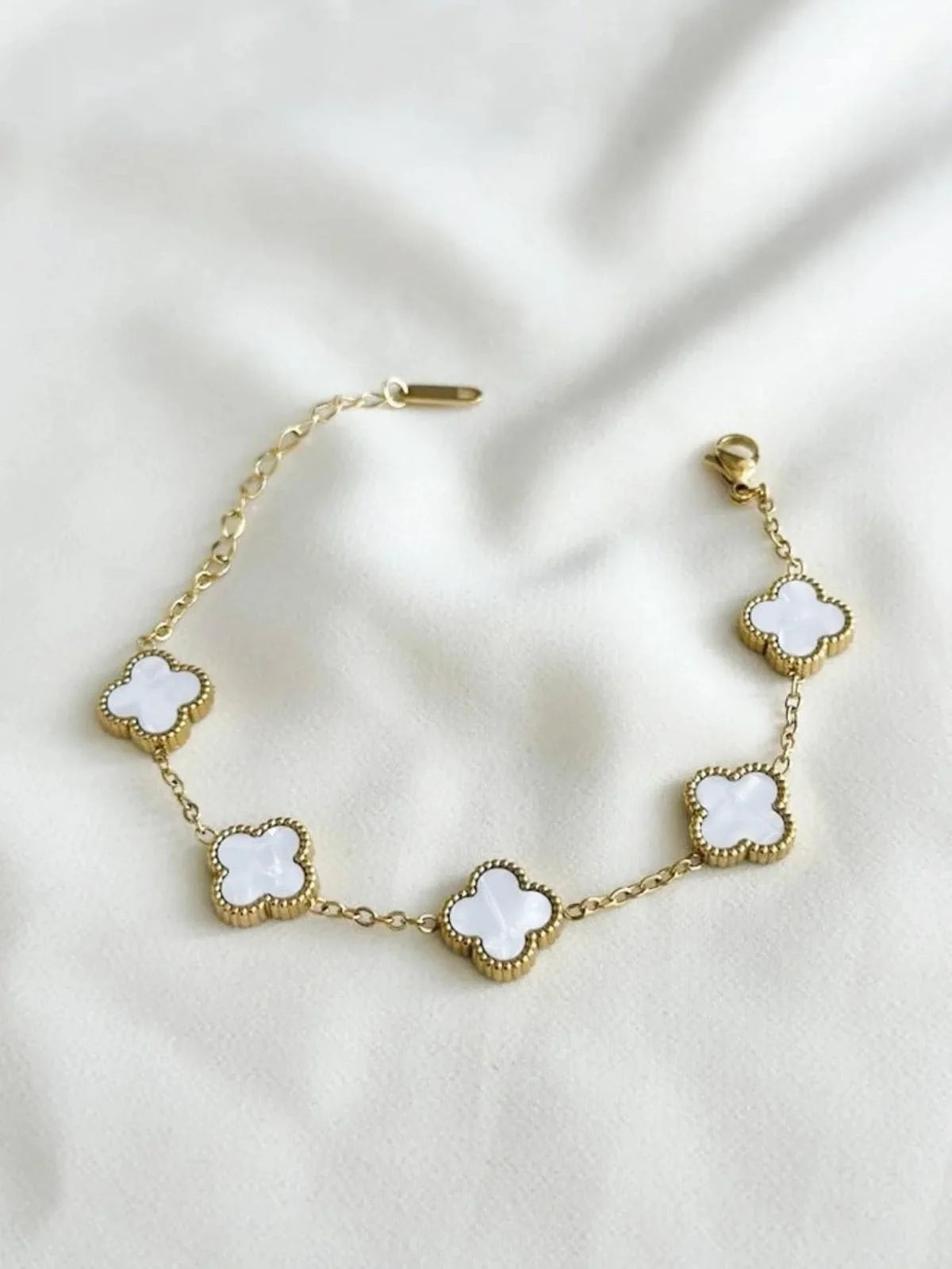 Bracelet Trèfle Blanc Pureté