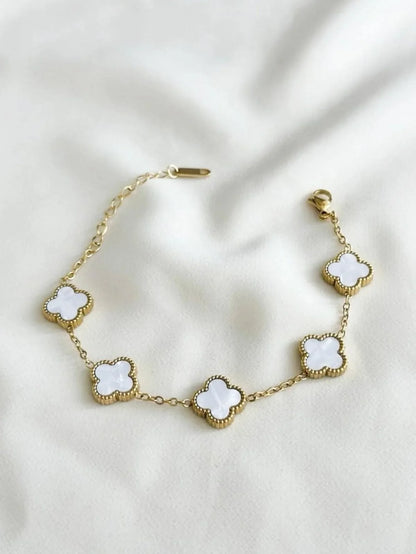 Bracelet Trèfle Blanc Pureté