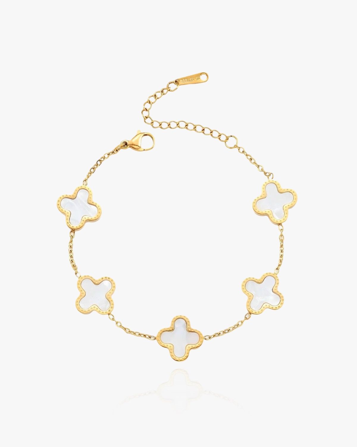 Bracelet Trèfle Blanc Pureté
