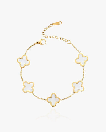 Bracelet Trèfle Blanc Pureté