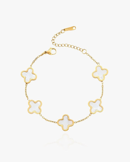 Bracelet Trèfle Blanc Pureté