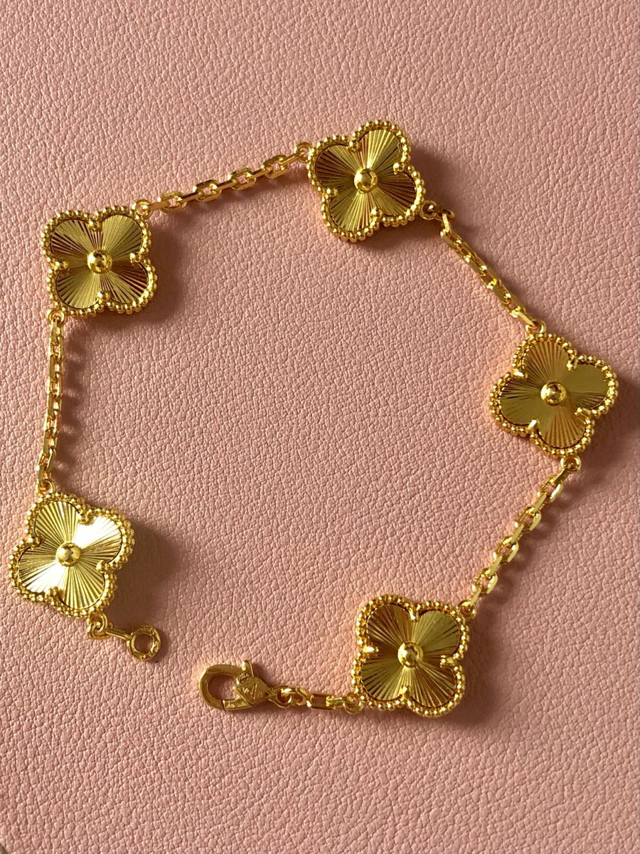 Bracelet Trèfle Doré Signature