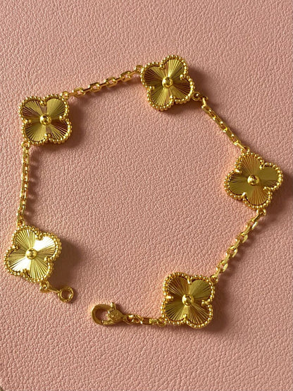 Bracelet Trèfle Doré Signature