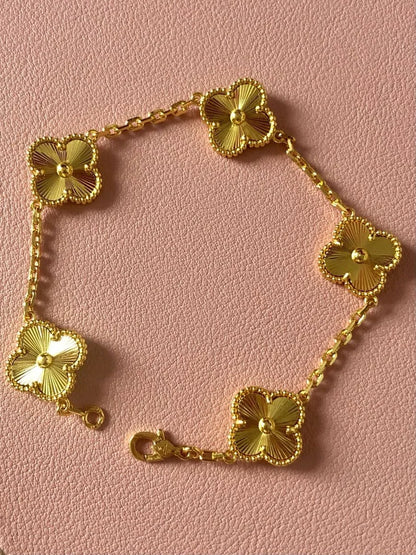 Bracelet Trèfle Doré Signature