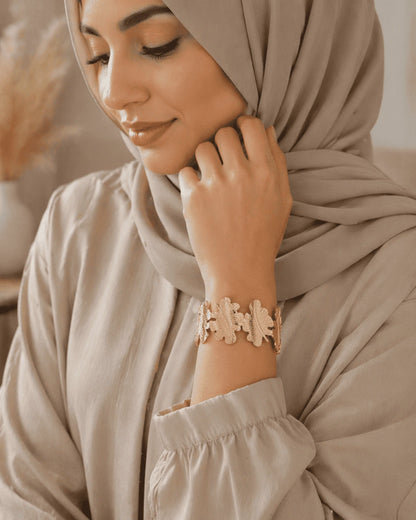 Bracelet Feuille Dorée