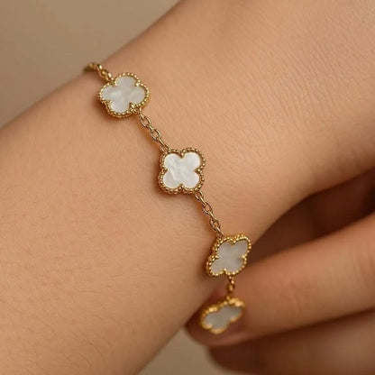 Bracelet Trèfle Blanc Pureté