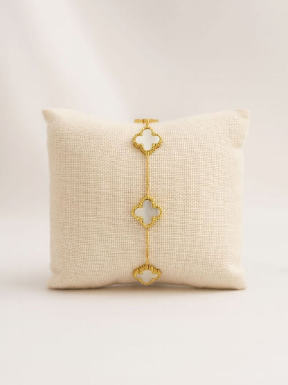 Bracelet Trèfle Blanc Pureté