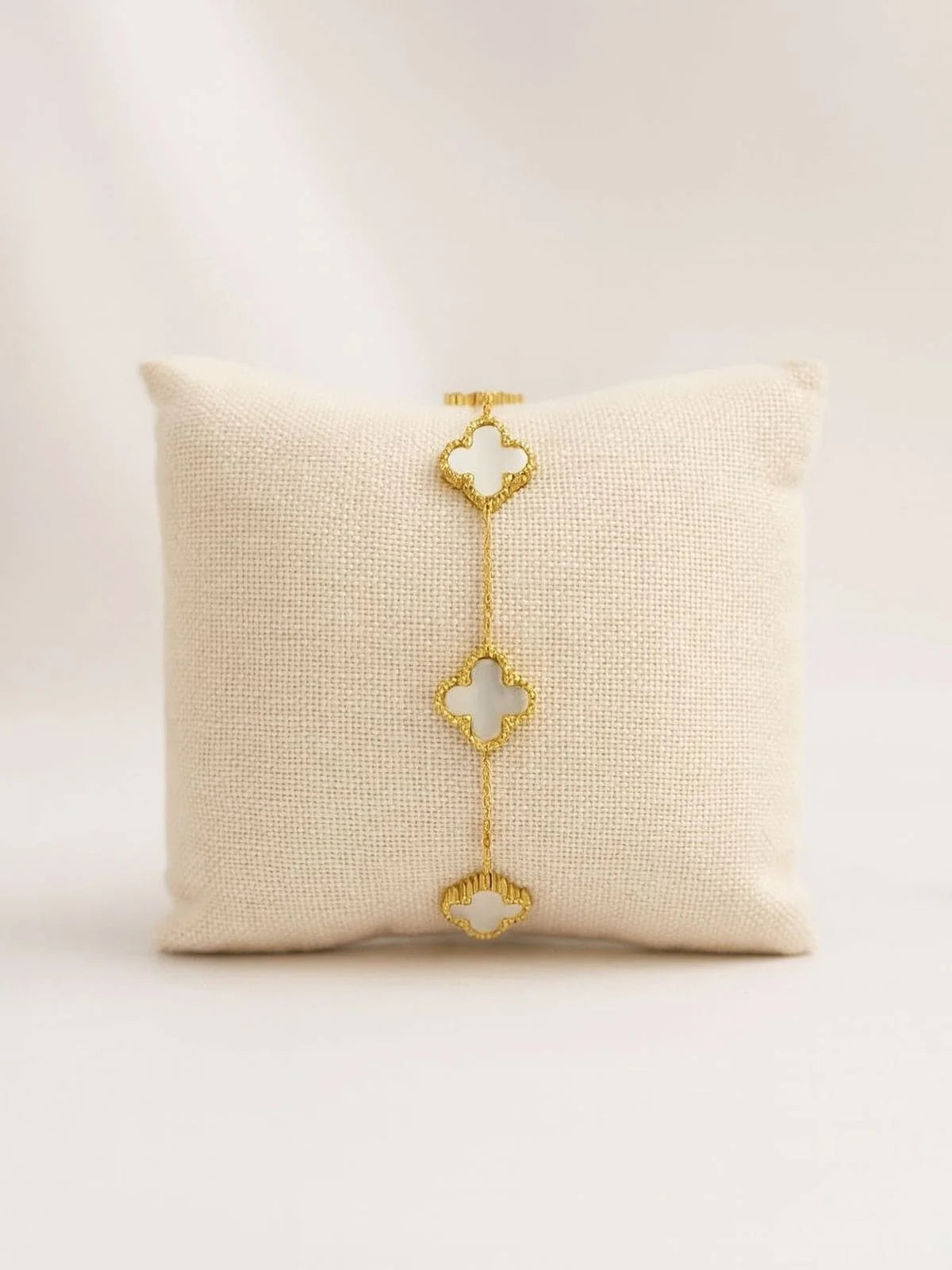 Bracelet Trèfle Blanc Pureté