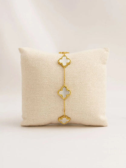 Bracelet Trèfle Blanc Pureté